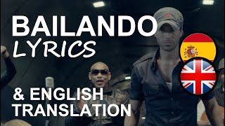 Enrique Iglesias  Bailando Spanish Version Lyrics in Spanish and English HD [upl. by Angid]