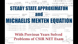 Michaelis Menten Equation and Steady State Approximation [upl. by Anomar500]