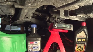 TOYOTA WS ATF simple and easy with using scangauge Changing Toyota WS atf fluid AMSOIL ATF super [upl. by Hluchy]