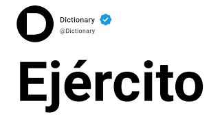 Ejército Meaning In English [upl. by Netsryk834]