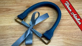 How to Make Rolled Leather Bag Handles Free PDF Pattern [upl. by Ecitsuj]