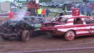 Rutland Vt 4th of July summer smash demolition derby 2015 14 [upl. by Airbma344]