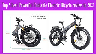 Top 5 best Powerful Foldable Electric Bicycle review in 2021 [upl. by Dde41]