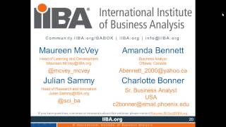 IIBA  Exploring the BABOK Guide Webinar Series Episode 5 CARRDS [upl. by Bradeord]