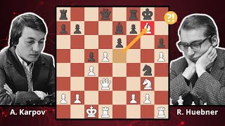 A Speculative Karpov Chess Sacrifice  Karpov vs Huebner 1982 [upl. by Eemaj]