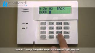 How to change the zone names on your Honeywell 6160 Alarm Keypad [upl. by Lehcer]