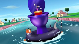 Oggy and the Cockroaches  The Bathtub Race S04E36 CARTOON  New Episodes in HD [upl. by Belshin]