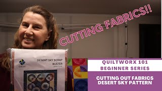 Beginner Paper Piecing  How to Cut Out Fabrics  Quiltworx Desert Sky Pattern [upl. by Aihtela]