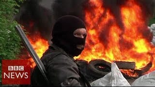 Sloviansk rebels down army helicopters  BBC News [upl. by Idel454]