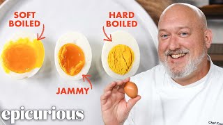 The Secret to Perfect Boiled Eggs Soft Jammy Hard  Epicurious 101 [upl. by Euv]