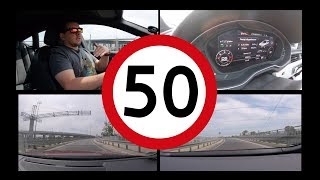 Audi A5 Sportback Intelligent Adaptive Cruise Control ENG  Real Life Road Test [upl. by Naihtniroc]