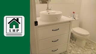 Ikea Dresser to Bathroom Vanity DIY Hack  LHP [upl. by Feliza]