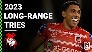 St George Illawarra Dragons Long Range Tries 2023  NRL [upl. by Nyrhtac]