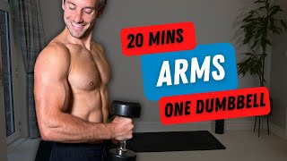 20 MIN ARMS WORKOUT  One Dumbbell ONLY Biceps amp Triceps Killer [upl. by Nnaegroeg]