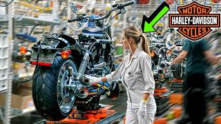 Inside US HarleyDavidson Factory 2024 Assembly line – Building Motorbikes by hands step by step [upl. by Arahsal146]