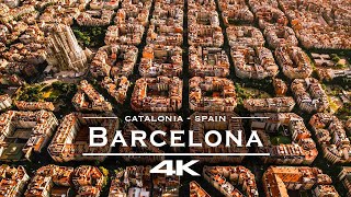 Barcelona Catalonia  Spain 🇪🇸  by drone 4K [upl. by Renferd540]