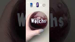 Welchs Mentos 🍇🫧 Silicone Balloon Squishy Experiment DIY  웰치스 테이프풍선 🍇🫧 만들기 실험   shorts [upl. by Ayhay454]