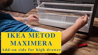 IKEA METOD MAXIMERA instructions  Glass Addon side for high drawer Installation video guide [upl. by Alet]