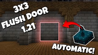 How To Build Flush 3 x 3 Automatic Piston Door Skulk activated Minecraft Bedrock 121 [upl. by Enrico]