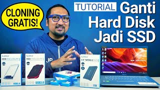 Ganti Harddisk Laptop Jadi SSD Tutorial StepbyStep Feat Orico External Drive Enclosure [upl. by Ahsoj815]