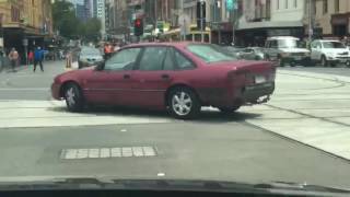 Extraordinary footage captures alleged Bourke St attacker driving recklessly on Flinders Street [upl. by Bubb]