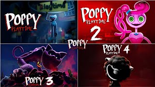 ALL POPPY PLAYTIME  TEASER TRAILERS  CHAPTER 1 2 3 4  OFFICIAL GAME TRAILER [upl. by Elehcin]