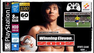 Winning Eleven 2002 World Soccer  PS1  DuckStation PS1 Emulador  1080P  60 FPS [upl. by Acirema844]