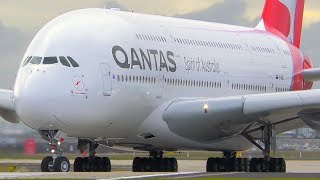 INCREDIBLE Airbus A380 CLOSE UP Takeoff amp Landing  Qantas  Melbourne Airport Plane Spotting [upl. by Eninnaj87]