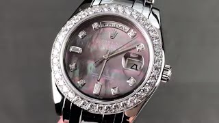 Rolex Pearlmaster Masterpiece DayDate Mother of Pearl Diamonds 18946 Rolex Watch Review [upl. by Nivri]