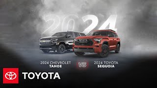 2024 Toyota Sequoia vs 2024 Chevrolet Tahoe  Toyota [upl. by Sinnek]