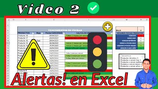 Sistema para Alerta de Fechas de Vencimiento en Excel  Segunda parte [upl. by Garihc]