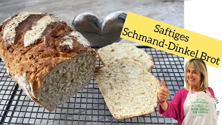 Saftiges Schmand Dinkel Brot Thermomix Rezept [upl. by Enyawd713]