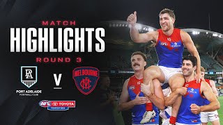 Port Adelaide v Melbourne Highlights  Round 3 2024  AFL [upl. by Nevai312]