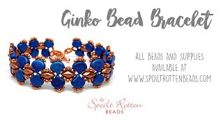 Ginko Bead Bracelet  Beading Tutorial [upl. by Ater478]