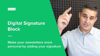 Digital Signature Block in Your Newsletters  MailerLite [upl. by Ardnoek611]