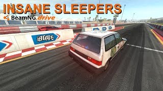 Insane Sleepers vs Sports Cars  BeamNGdrive Gameplay [upl. by Anitel]