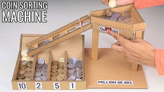 How to Make an Automatic Coin Sorting Machine From Cardboard [upl. by Suivat]