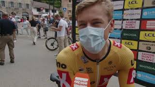 Tobias Halland Johannessen  Interview at the start  Stage 6  Critérium du Dauphiné 2023 [upl. by Rosanna]