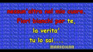 Adamo Fiori bianchi per te karaoke [upl. by Cressler]