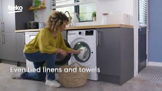 Beko Freestanding 10kg 1400 Spin Washing Machine with AquaTech  White [upl. by Miko501]