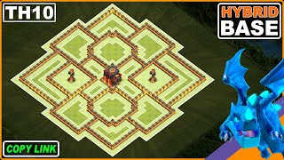 NEW TH10 HYBRID Base Layout 2024 Copy Link  Clash of Clans [upl. by Mccahill]