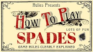 How to Play Spades with 4 people for beginners [upl. by Aniakudo853]