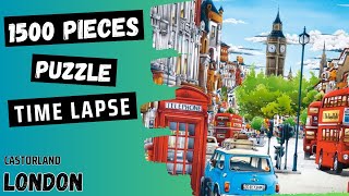 Solving London 1500 Pieces Puzzle  Castorland Puzzle [upl. by Vasyuta]