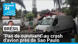 Crash davion près de Sao Paulo  les 62 personnes à bord présumées mortes selon Lula [upl. by Akiner]