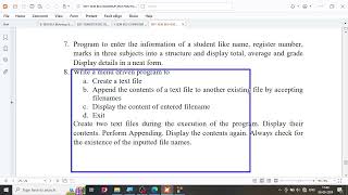 1 SEM BCA C Programing Part B Ex 8  Append two text files [upl. by Vashti]