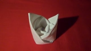 How To Fold Napkins  Bishops Hat Napkin Folding [upl. by Natsyrt]