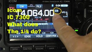 Icom IC 7300 What is the Quarter or14 under function on CW Digital or RTTY [upl. by Kira]