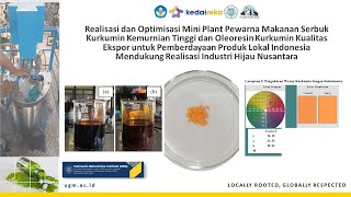 Realisasi MiniPlant Produksi Serbuk Kurkumin  Matching Fund Kedai Reka 2023 Universitas Gadjah Mada [upl. by Llecrup]