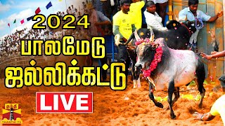 🔴LIVE  அனல் பறக்கும் பாலமேடு ஜல்லிக்கட்டு 2024  Visuals of Palamedu Jallikattu 2024  Thanthi TV [upl. by Sullecram]