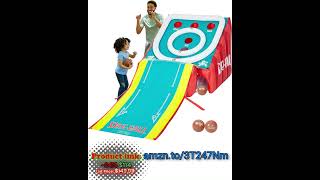 Skee Ball gameplay for Kids and Adults Giant Inflatable Game 11 Feet Long Includes 4 Balls [upl. by Aleirbag152]